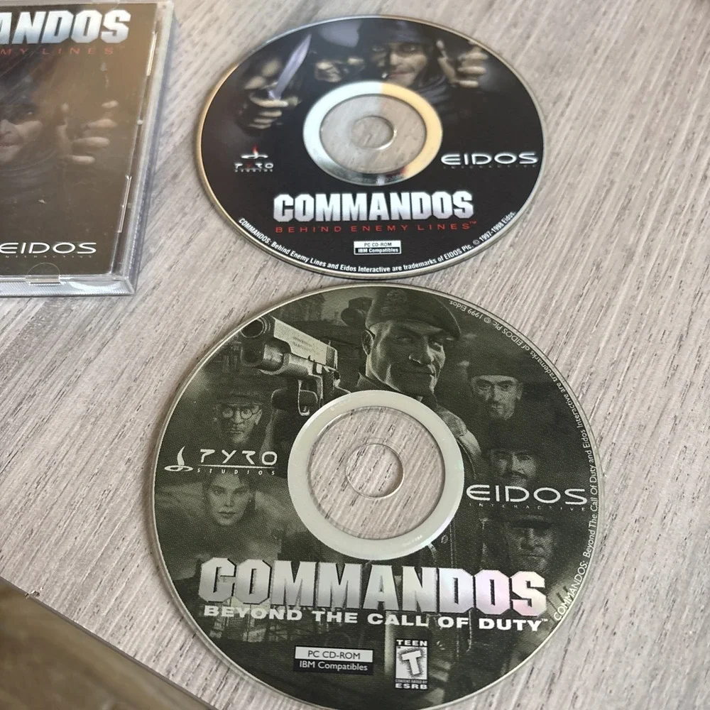 Commandos Behind Enemy Lines‎ PC CD-ROM Video Game 1998 Eidos w/ Extra Game
